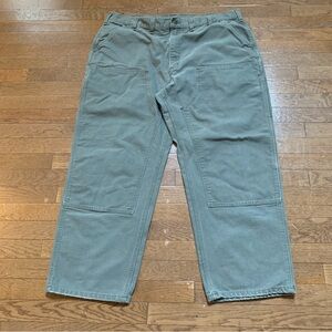 Carhartt B136 Double Front Washed Duck Loose Fit Work Pant  44 X 30 Moss  Canvas